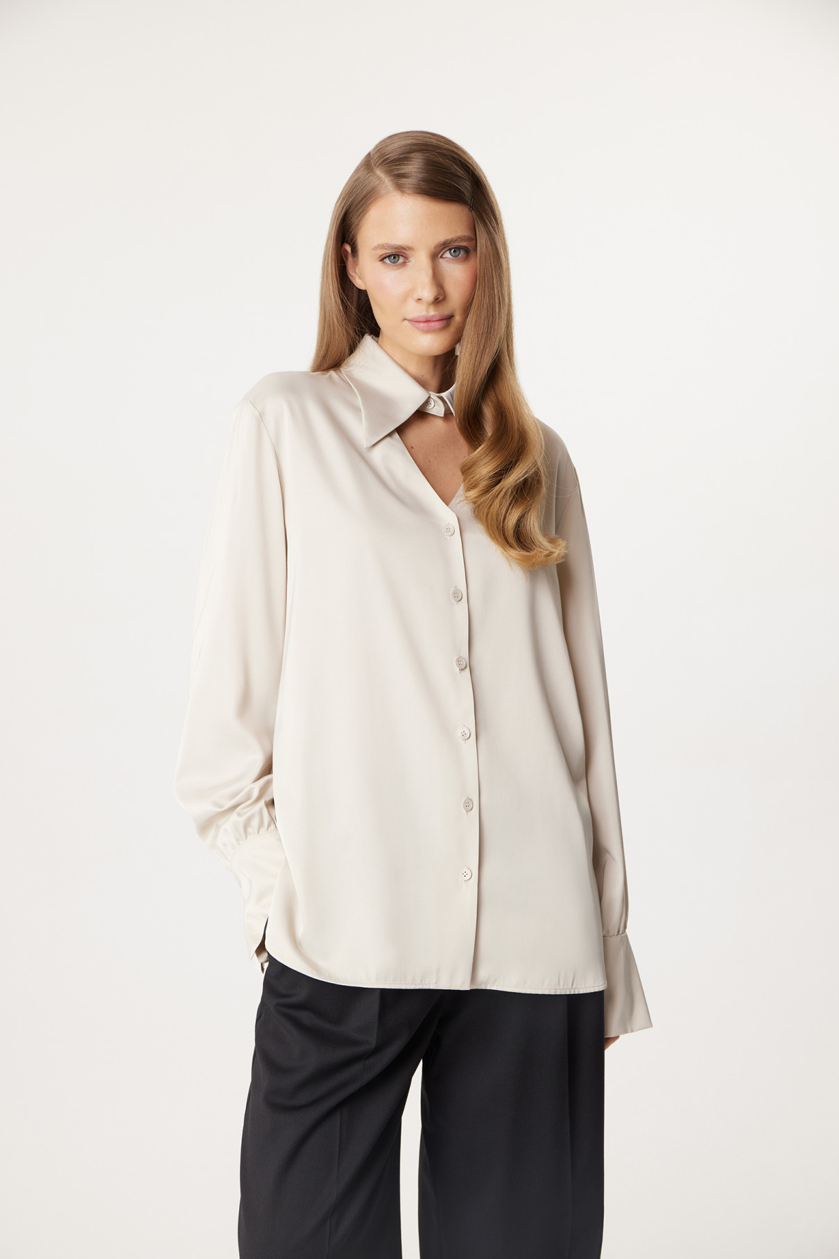 Блузка с длинным рукавом , Серый, арт. FR23FL1BL400W530GR купить в интернет-магазине