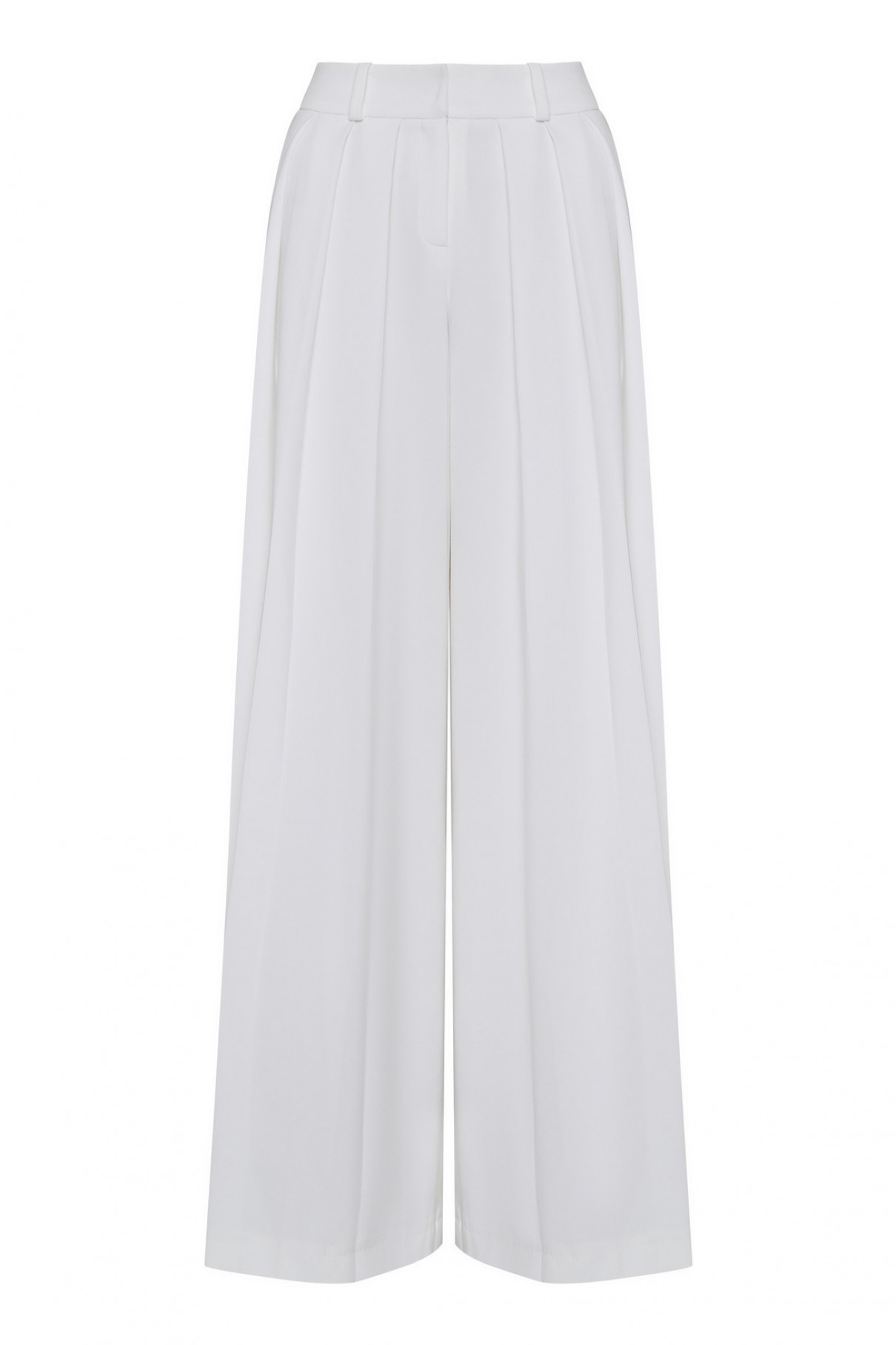 Белые брюки со складками , Белый, арт. FR20-АВ-4-бл-4 купить в интернет-магазине