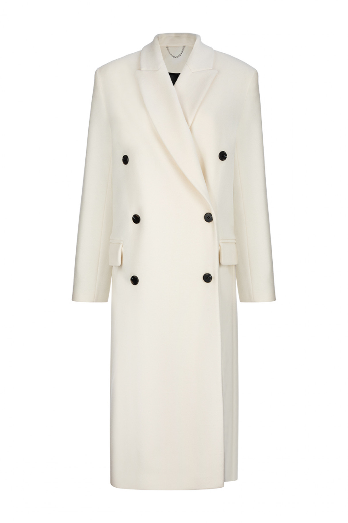 Пальто двубортное оверсайз , Молочный, арт. FR028FW22WOCRM купить в интернет-магазине