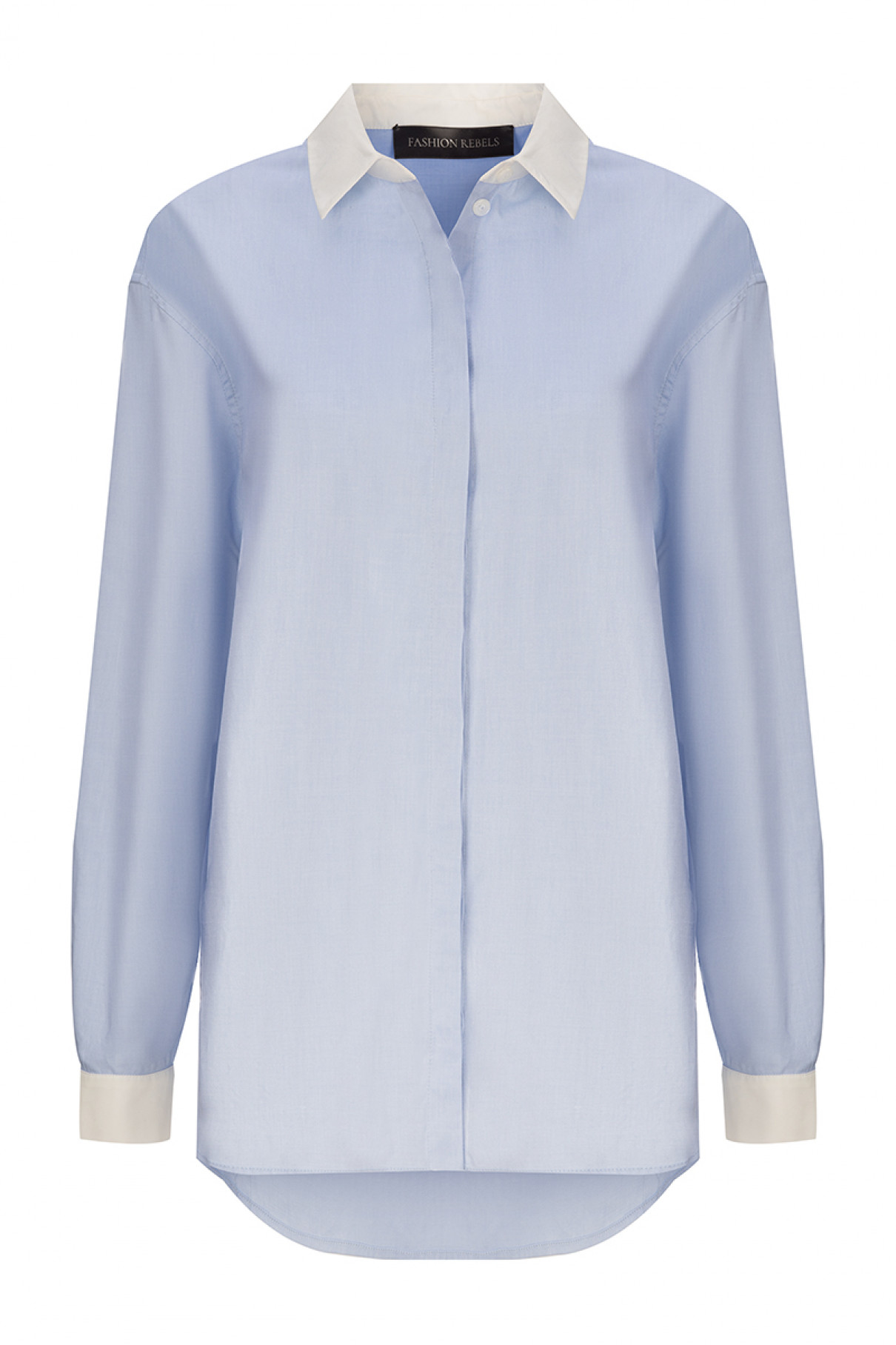 Рубашка с воротником и манжетами , Голубой, арт. FR2203FWBLU купить в интернет-магазине
