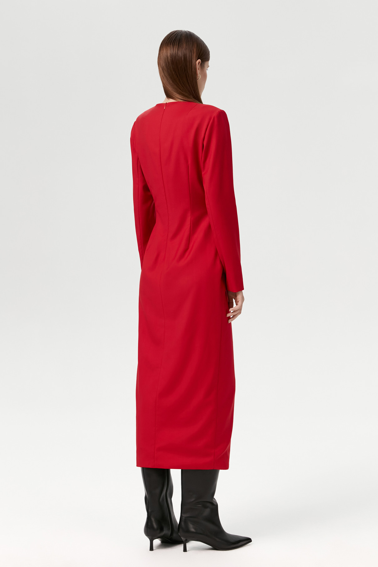 Платье миди , Красный, арт. FR23FL1DR42FLW120RD купить в интернет-магазине