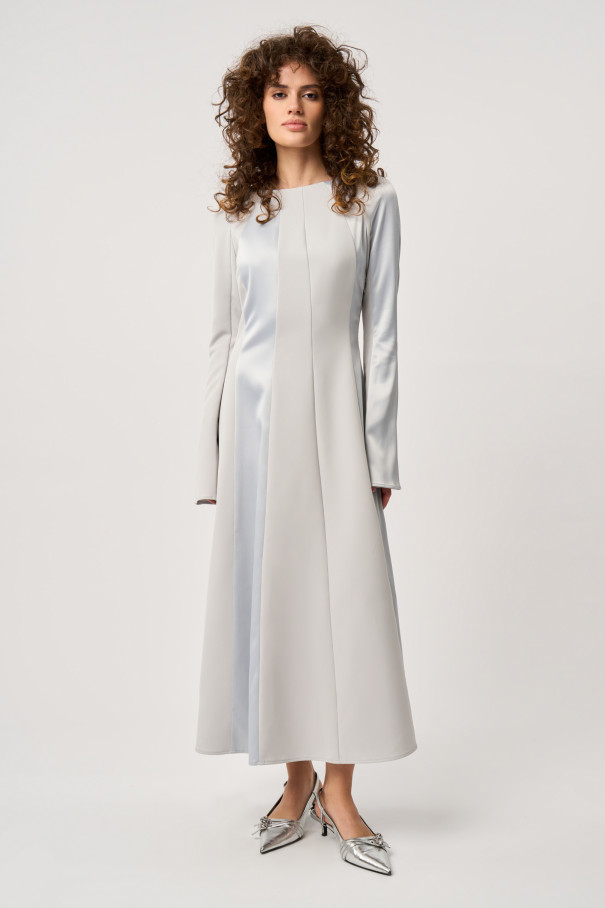 Платье клиньями серое , Серый, арт. FR21-СВ-1-ср-2 купить в интернет-магазине