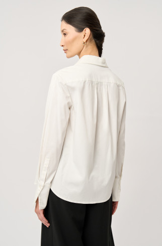 Белая рубашка из хлопка , Белый, арт. FR21-ЛМ-3-бл-2 купить в интернет-магазине