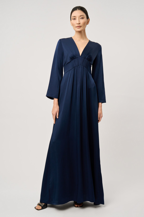 Платье-ампир без страз синее , Синий, арт. FR20-АС-1-сн-4 купить в интернет-магазине