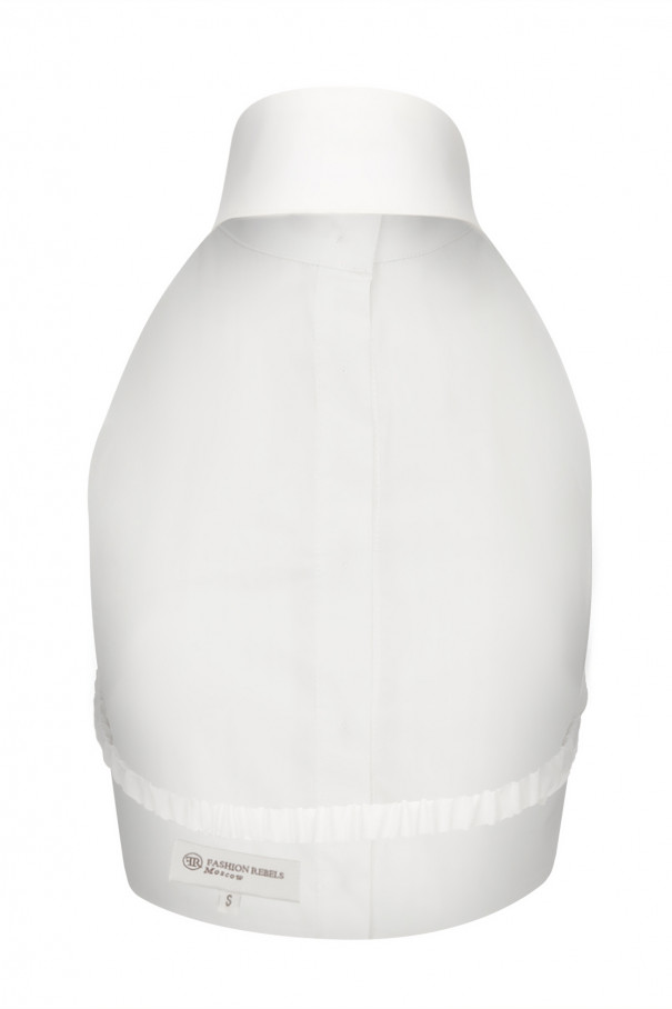 Манишка из хлопка с открытой спиной , Белый, арт. FR21-ЭК-15-бл-4 купить в интернет-магазине