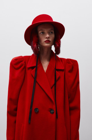 Шляпа с ушами красная , Красный, арт. FR21-ПП-21-кр-4 купить в интернет-магазине
