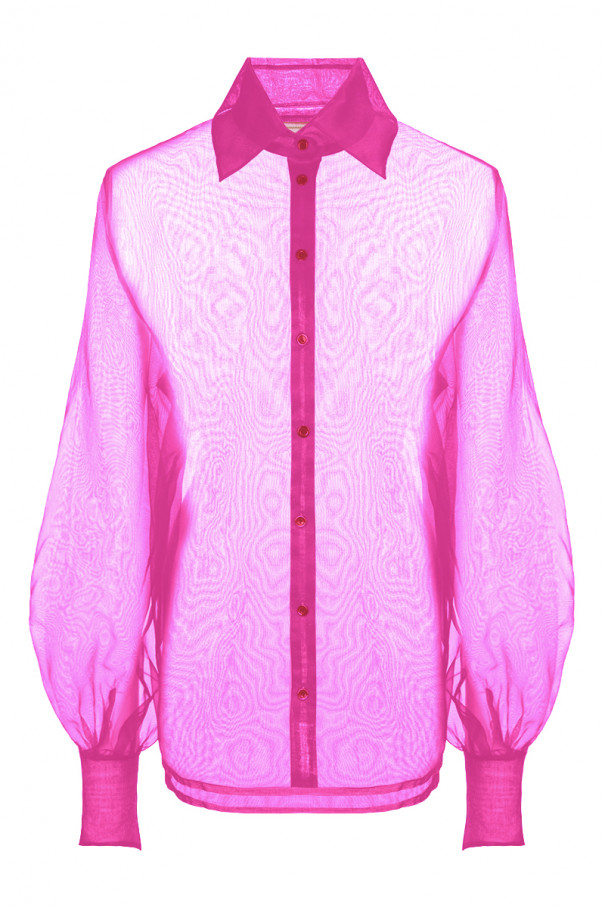 Блуза оверсайз из органзы , Фуксия, арт. FR22FWB3W600FCH купить в интернет-магазине