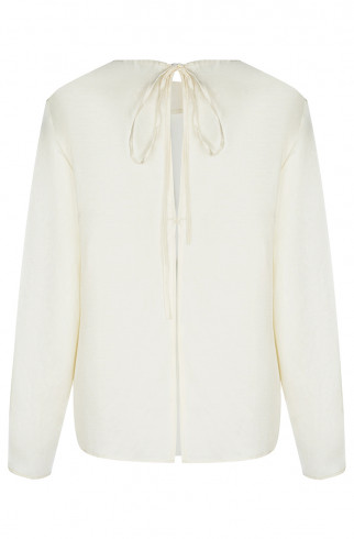 Блуза из атласа с длинным рукавом , Молочный, арт. FR22SWBL4W300M купить в интернет-магазине