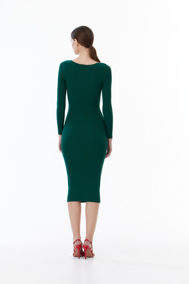 Платье трикотажное миди , Зелёный, арт. FR22FWD3M400GR купить в интернет-магазине