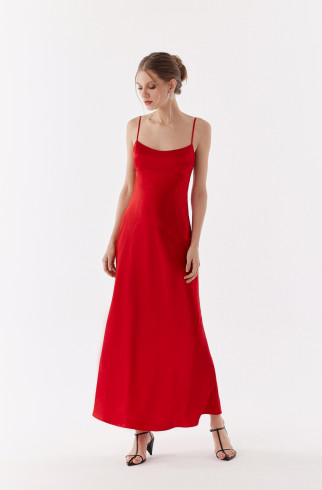 Платье комбинация c открытой спиной , Красный, арт. FR23SSD62W530RED купить в интернет-магазине