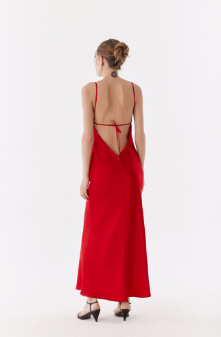 Платье комбинация c открытой спиной , Красный, арт. FR23SSD62W530RED купить в интернет-магазине
