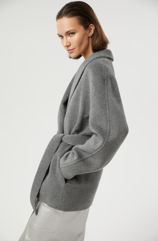 Пальто с поясом , Серый, арт. FR23SS1C41BW101G купить в интернет-магазине