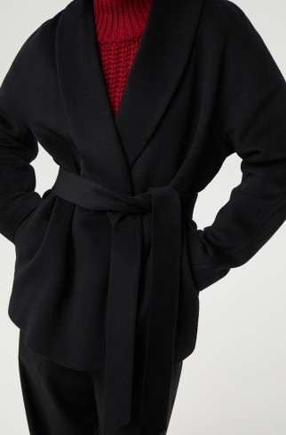 Пальто с поясом , Чёрный, арт. FR23SS1C41BW100B купить в интернет-магазине