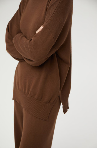 Пуловер со стойкой , Коричневый, арт. FR23SS4KJ4K400BR купить в интернет-магазине