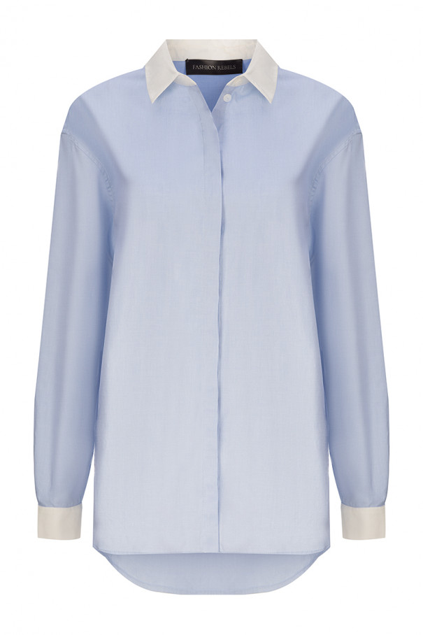 Рубашка с воротником и манжетами , Голубой, арт. FR2203FWBLU купить в интернет-магазине