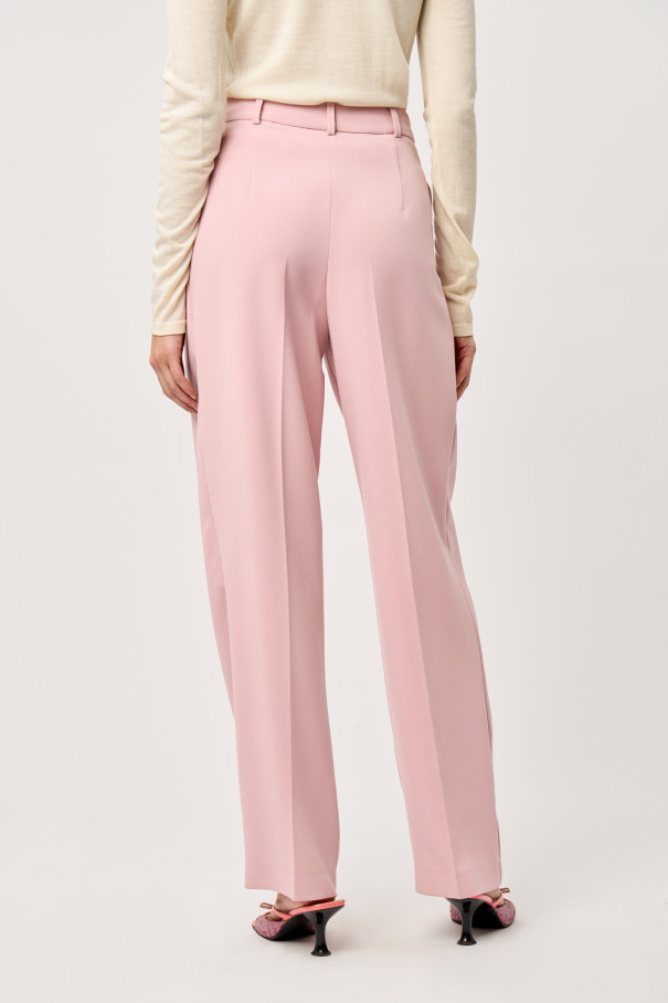 Прямые брюки со складками Розовый , Розовый, арт. FR2204FWPINK купить в интернет-магазине