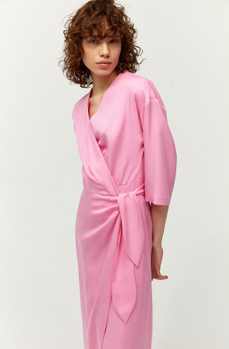 Платье миди на запах , Розовый, арт. FR23SSD32W230P купить в интернет-магазине