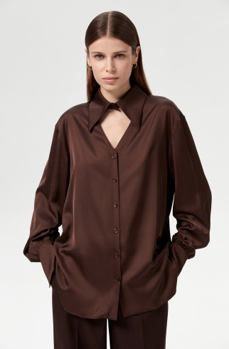 Блузка с длинным рукавом , Коричневый, арт. FR23FL1BL400W530BR купить в интернет-магазине