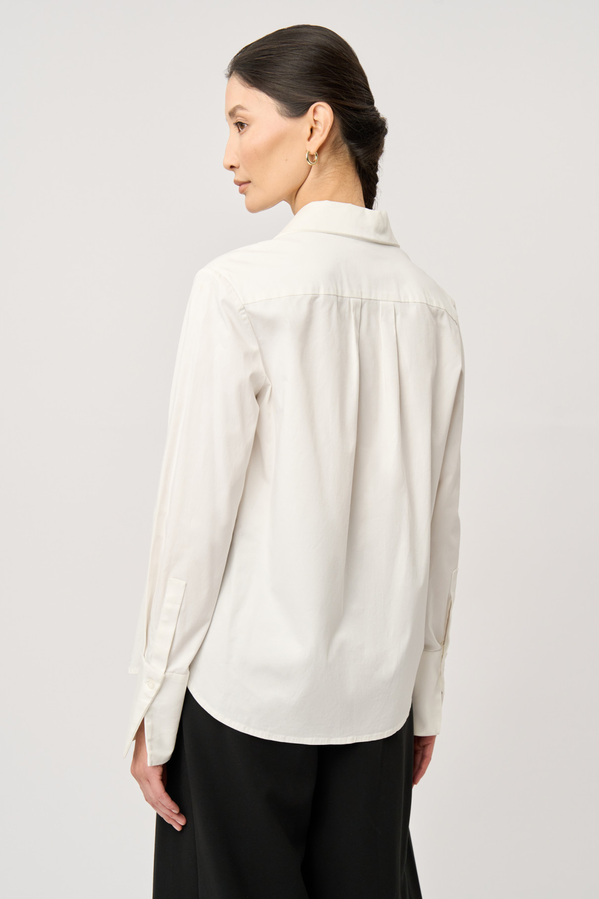 Белая рубашка из хлопка , Белый, арт. FR21-ЛМ-3-бл-2 купить в интернет-магазине