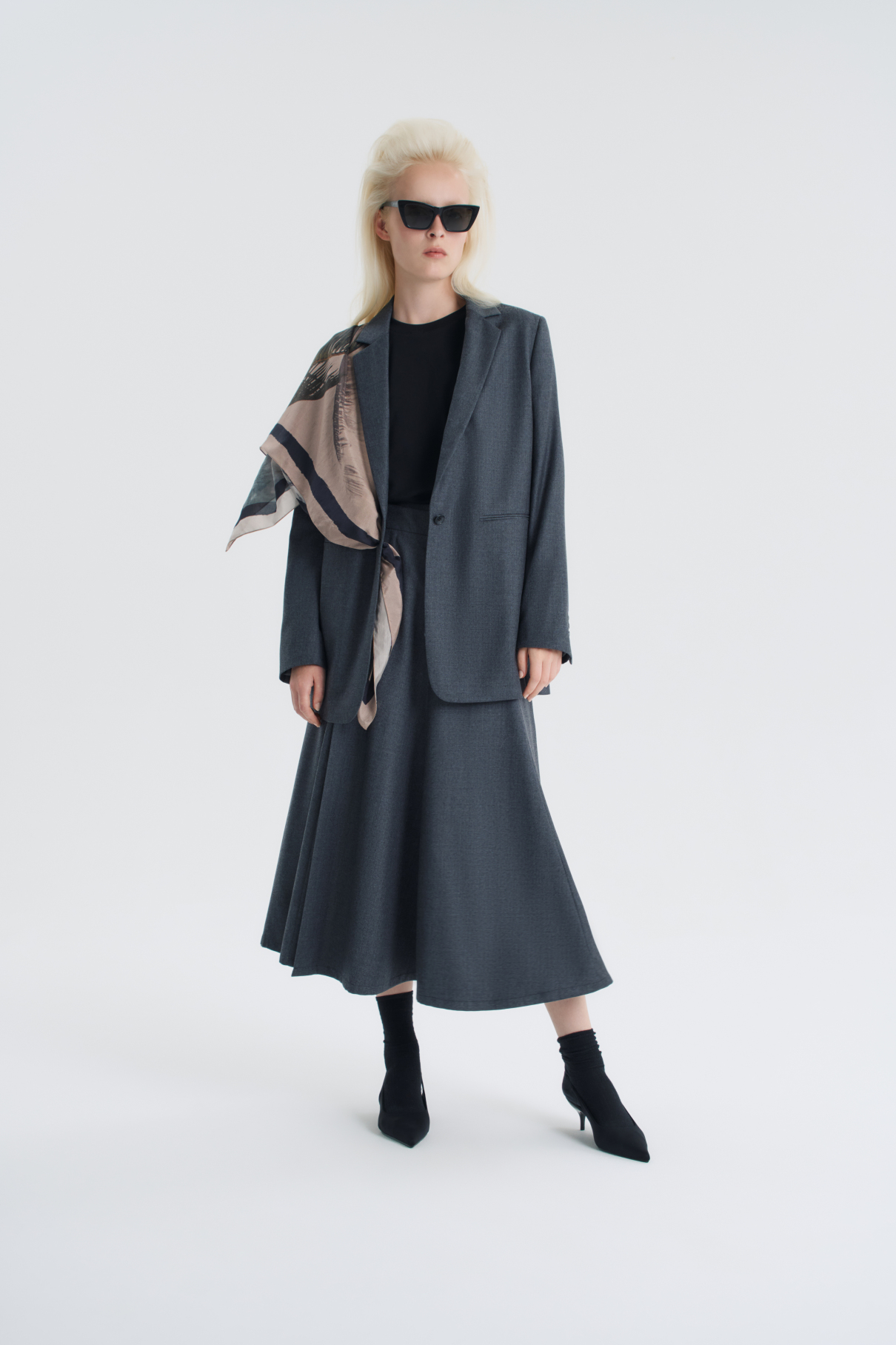 Юбка Ma cocotte , серый, арт. FR24FW1SK030W100GR купить в интернет-магазине Юбка Ma cocotte , серый, арт. FR24FW1SK030W100GR купить в интернет-магазине