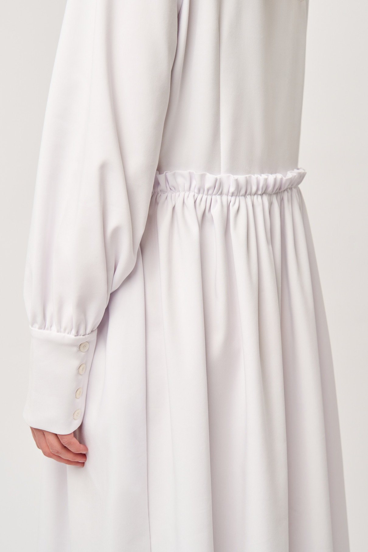 Белое платье из хлопка , арт. FR20-НР-1-бл-4 купить в интернет-магазине