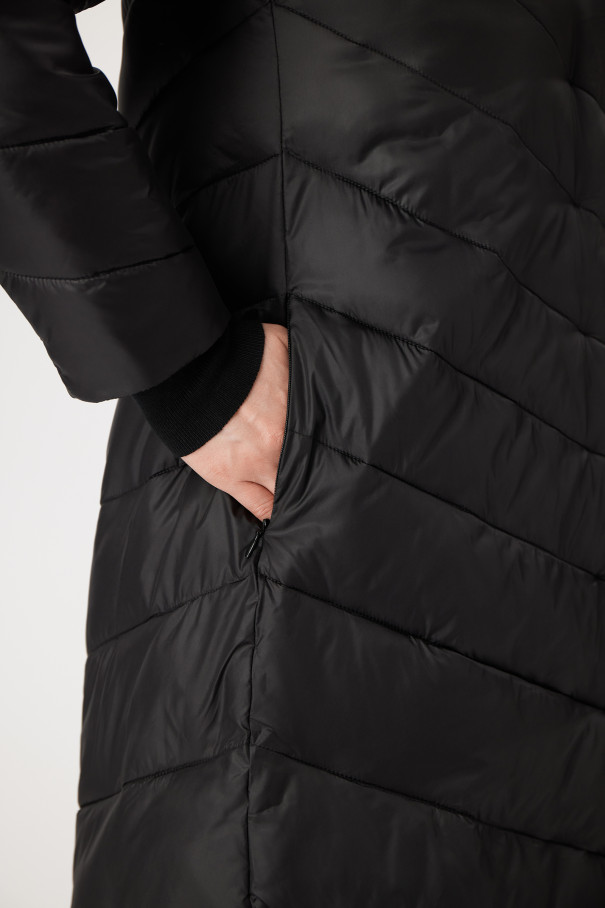 Пальто утепленное Abadi , Черный, арт. FR24SS1DJ40HDW600BL купить в интернет-магазине