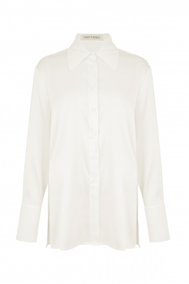Шелковая блузка Lalla , белый, арт. FR24SS1BL40FLW700WT купить в интернет-магазине