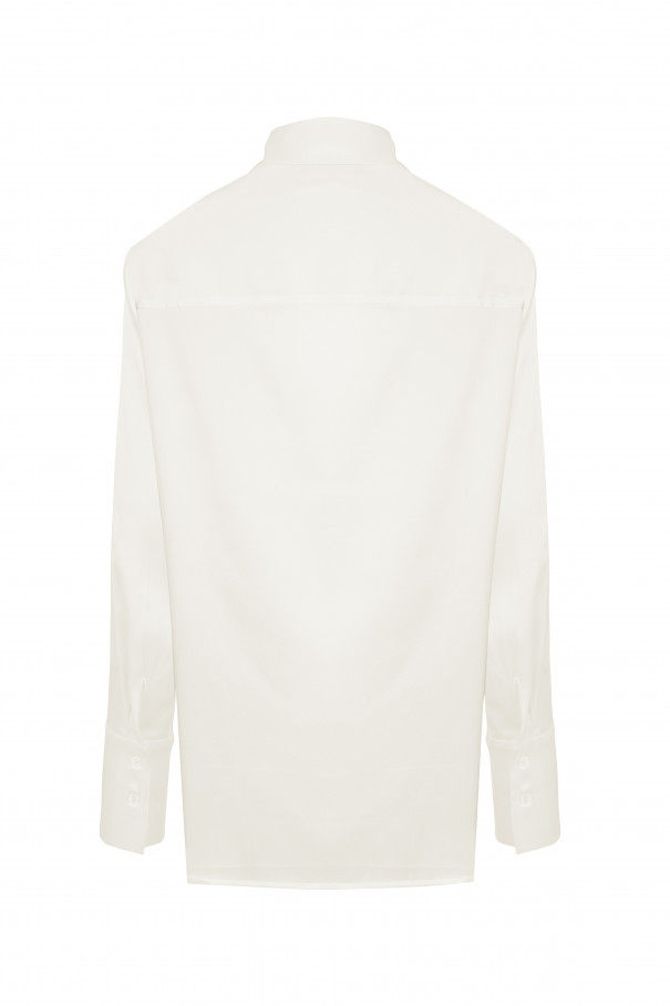 Шелковая блузка Lalla , белый, арт. FR24SS1BL40FLW700WT купить в интернет-магазине
