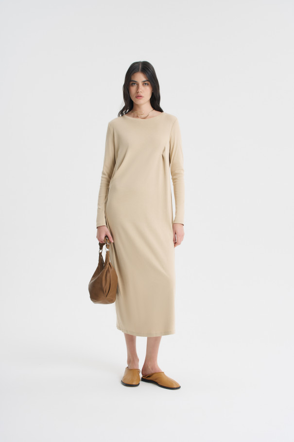 Платье трикотажное Verona , молочно-бежевый, арт. FR24SS4DR420K500MBG купить в интернет-магазине