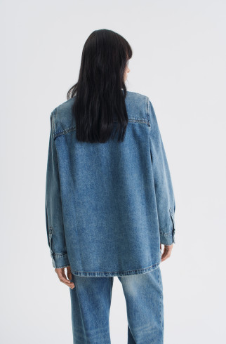 Рубашка Edith , Синий, арт. FR24FW2SH400W310MB купить в интернет-магазине Рубашка Edith , Синий, арт. FR24FW2SH400W310MB купить в интернет-магазине