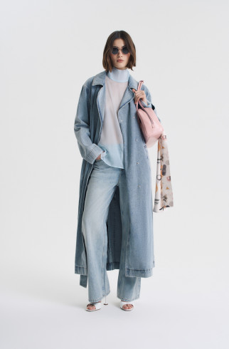 Тренч Gigi , Голубой, арт. FR24FW2TR43PCW310LB купить в интернет-магазине