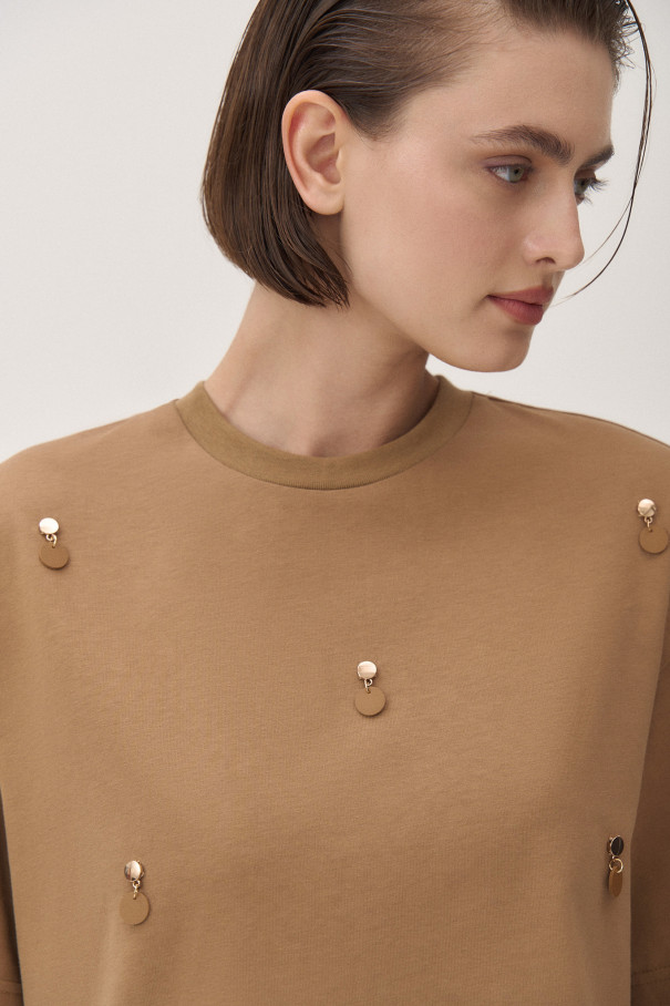 Футболка Nadine , коричневый, арт. FR25SS1TS20STW310BR купить в интернет-магазине