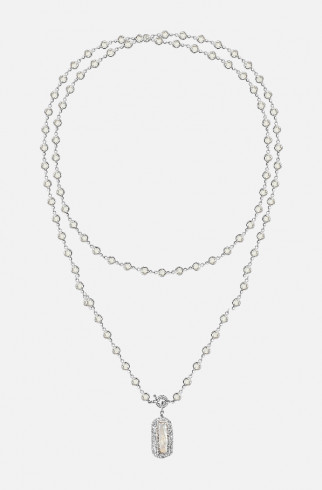 Ожерелье Pearly Rose Long , Серебряный, арт. AM43224 купить в интернет-магазине