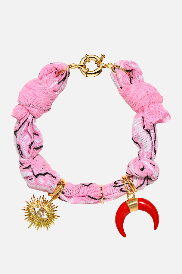 Браслет Sparkling Pink Peach , мультицвет, арт. АМ17077 купить в интернет-магазине