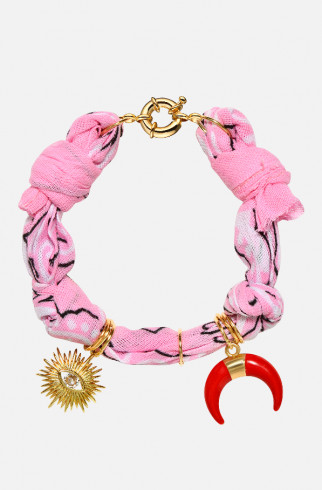 Браслет Sparkling Pink Peach , Мультицвет, арт. АМ17077 купить в интернет-магазине