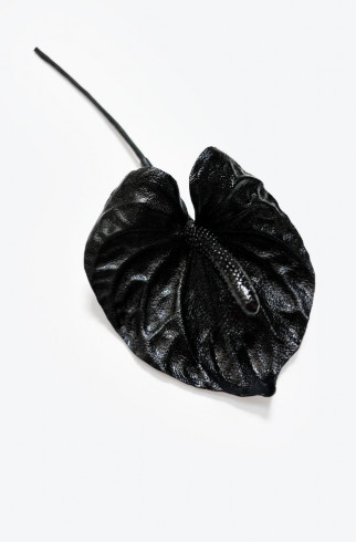 Брошь  BIG BROOCH Антуриум черный , Черный, арт. 35585352 купить в интернет-магазине