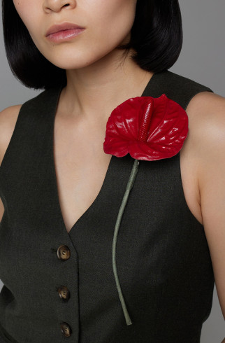 Брошь  BIG BROOCH Антуриум красный , Красный, арт. 35586556 купить в интернет-магазине