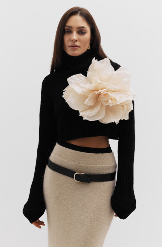 Брошь BIG BROOCH Pion крем брюле 30 см , Бежевый, арт. 33764556 купить в интернет-магазине