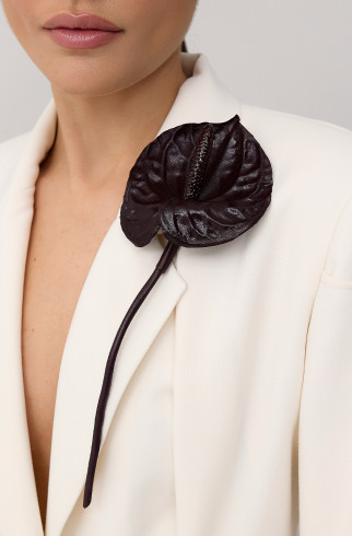 Брошь BIG BROOCH Антуриум бордо , Бордовый, арт. 36116232 купить в интернет-магазине