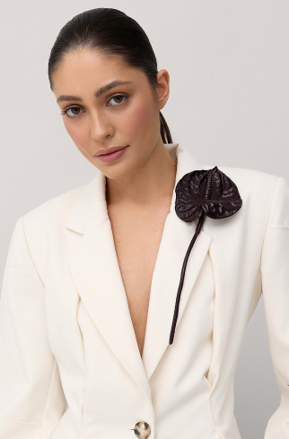 Брошь BIG BROOCH Антуриум бордо , Бордовый, арт. 36116232 купить в интернет-магазине