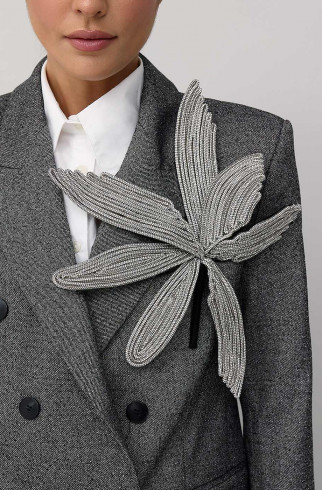 Брошь BIG BROOCH Slava , Серебряный, арт. 36091994 купить в интернет-магазине