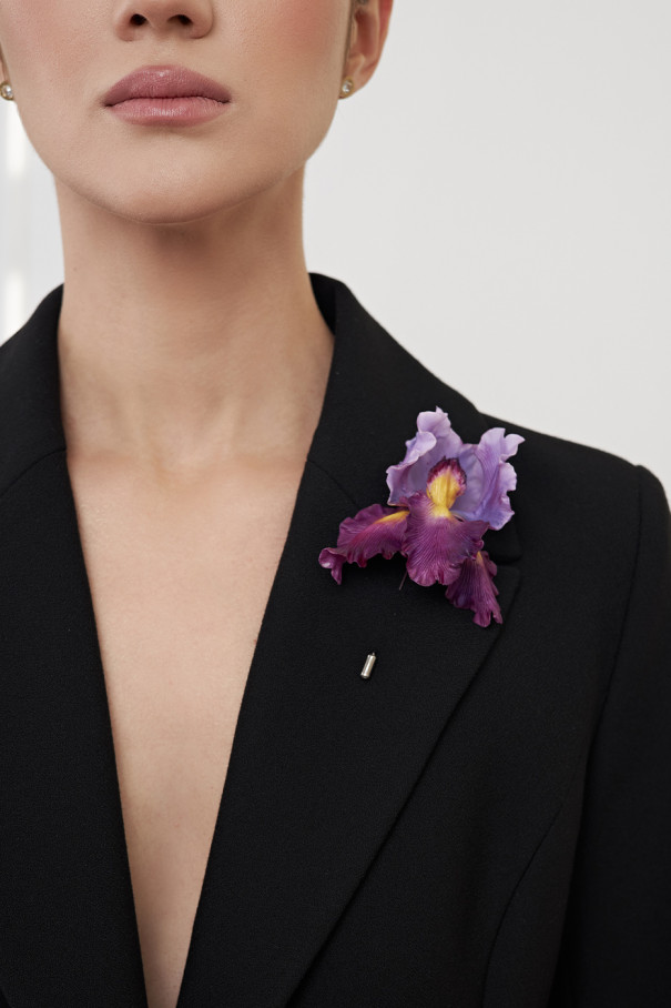 Брошь BIG BROOCH ирис лиловый , лиловый, арт. 33219486 купить в интернет-магазине