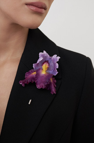 Брошь BIG BROOCH ирис лиловый , лиловый, арт. 33219486 купить в интернет-магазине