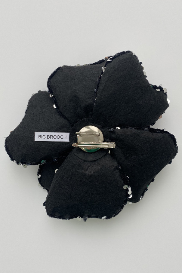 BIG BROOCH Брошь из пайеток черная 18см , черный, арт. 34379506 купить в интернет-магазине