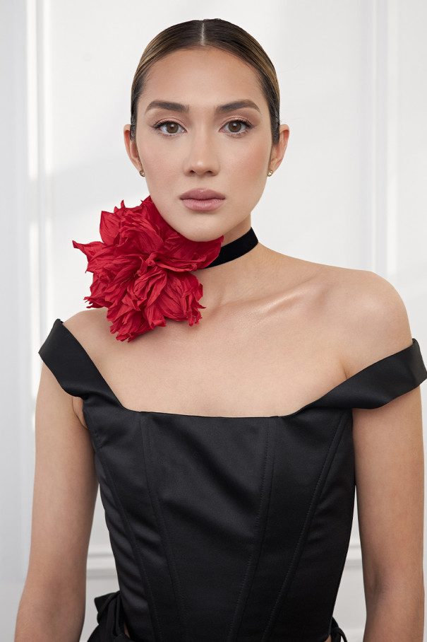 Брошь BIG BROOCH Pion красный 15 см , красный, арт. 34269585 купить в интернет-магазине