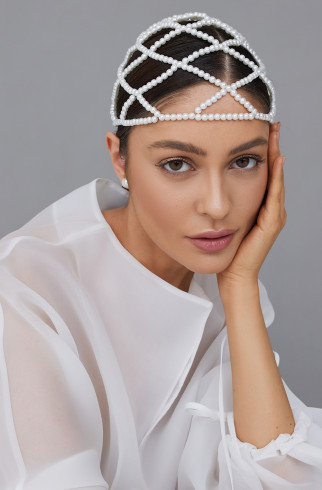 BIG BROOCH Шапочка из бусин белая , Белый, арт. 35963609 купить в интернет-магазине