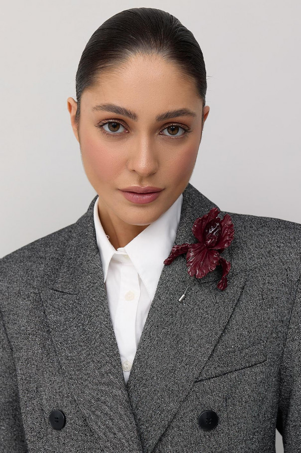 BIG BROOCH Ирис бордо , бордовый, арт. 36115831 купить в интернет-магазине