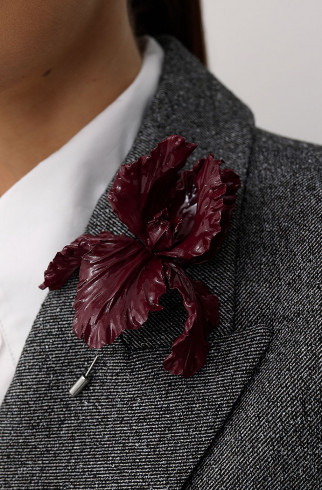 BIG BROOCH Ирис бордо , Бордовый, арт. 36115831 купить в интернет-магазине