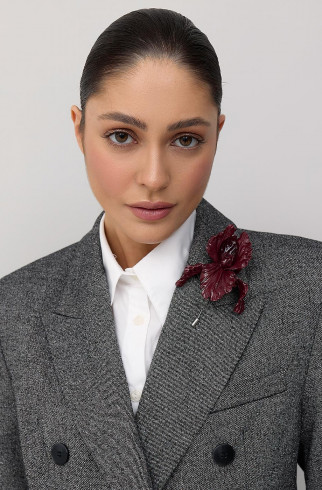 BIG BROOCH Ирис бордо , Бордовый, арт. 36115831 купить в интернет-магазине