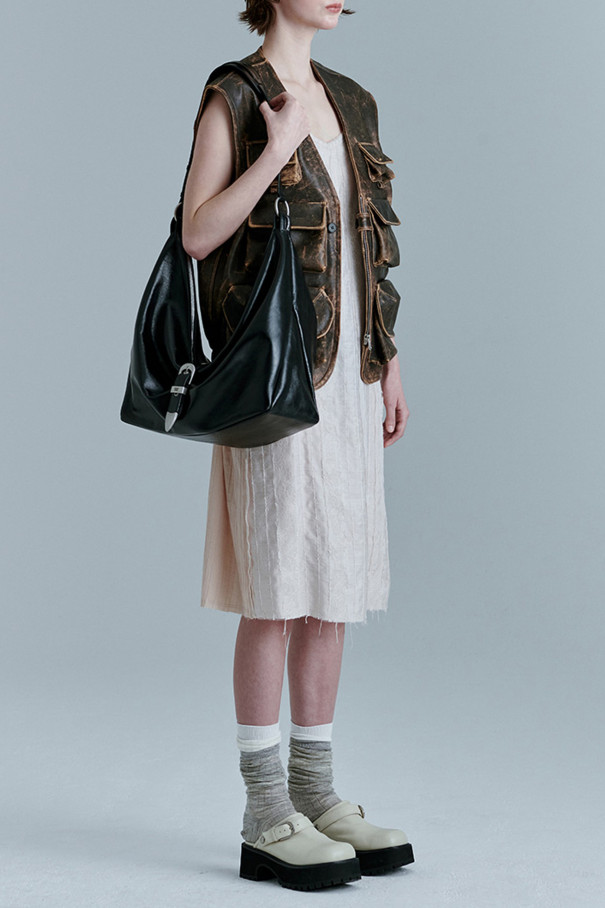 Сумка BELTED HOBO  Черный , черный, арт. FF047355BL купить в интернет-магазине